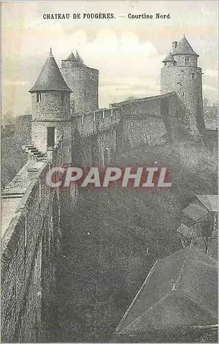 Cartes postales Chateau de fougeres courtine nord