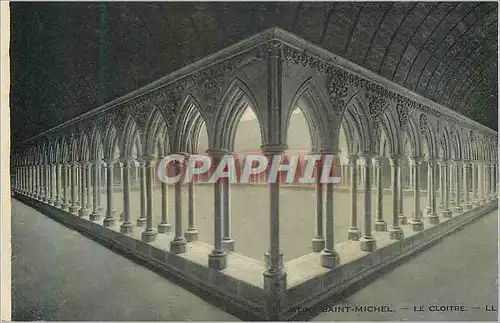 Cartes postales Le mont saint michel le cloitre
