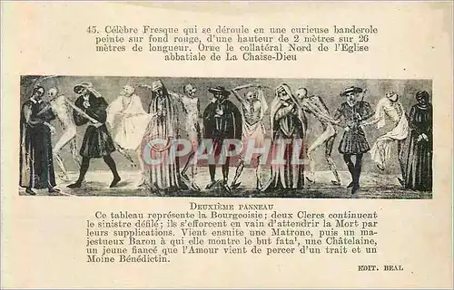 Cartes postales Deuxieme panneau La Danse Macabre