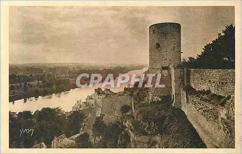 Cartes postales La douce france chateau de la loire 48 chinon tour du moulin et vallee de la vienne