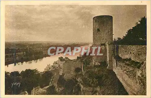 Cartes postales La douce france chateaux de la loire '_ chinon tour du moulin et vallee de la vienne