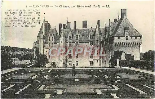 Cartes postales 8 langeais le chateau xv siecle (cote nord)