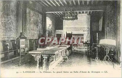 Cartes postales 33 langeais le chateau le grand salon ou salle d anne de bretagne