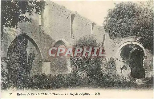 Ansichtskarte AK 77 ruines de champlieu (oise) la nef de l eglise