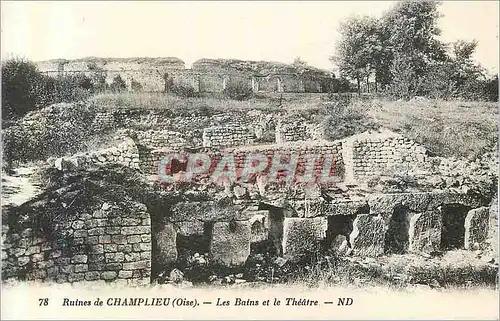 Ansichtskarte AK 78 ruines de champlieu (oise) les bains et le theatre