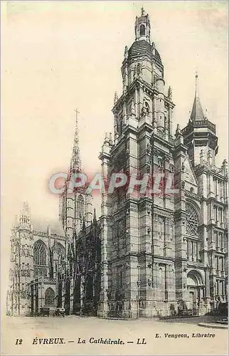Cartes postales 12 evreux la cathedrale