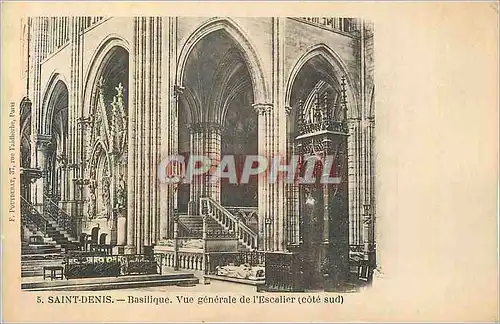 Ansichtskarte AK 5 saint denis basilique vue generale de l escalier (cote sud)