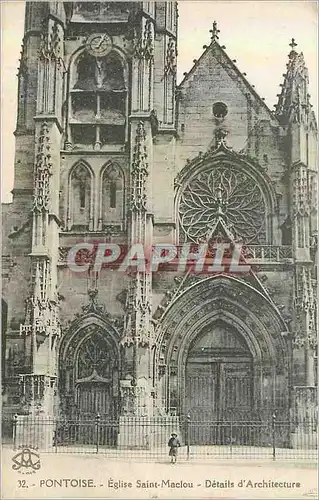 Cartes postales 32 pontoise eglise saint maclou details d architecture