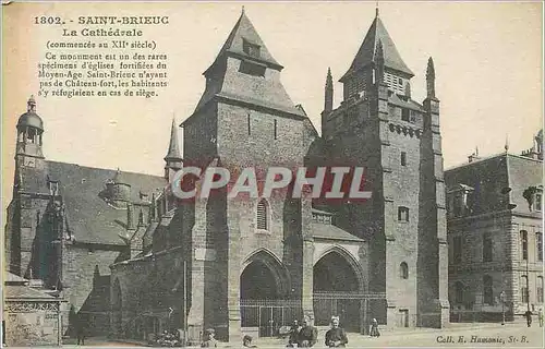 Cartes postales 1802 saint brieuc la cathedrale (commencee au xii siecle)