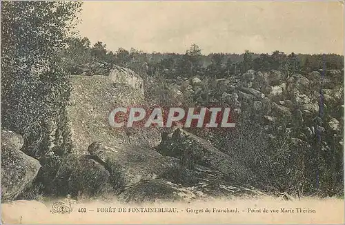 Ansichtskarte AK 403 foret de fontainebleau gorges de franchard point de vue marie therese
