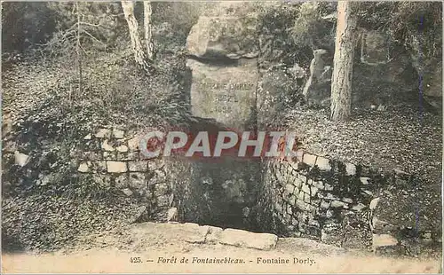 Cartes postales 425 foret de fontainebleau fontaine dorly