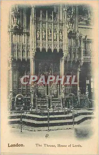 Cartes postales London the throne house of lords