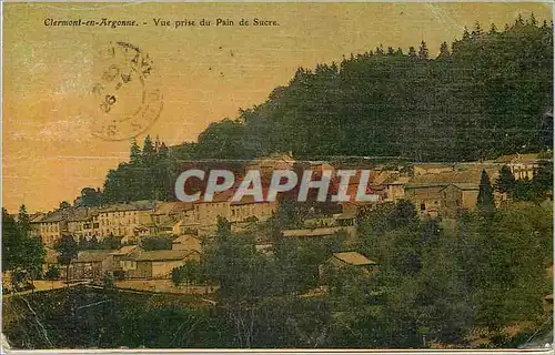 Cartes postales Clermont en argonne vue prise du pain de sucre