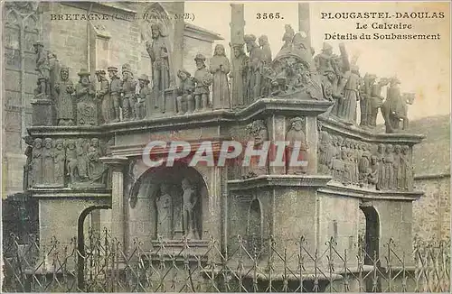 Cartes postales Bretagne 3565 plougastel daoulas le calvaire details du soubassement