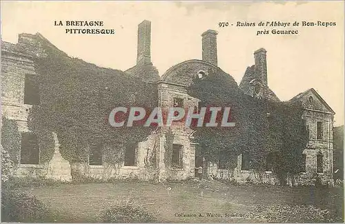 Cartes postales La bretagne pittoresque 970 ruines de l abbaye de bon repos pres gouarec