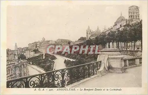 Cartes postales Ag a 490 angouleme le rempart desaix et la cathedrale