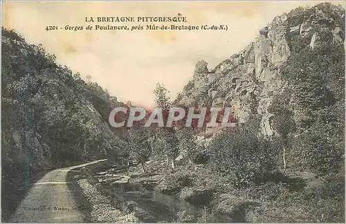 Cartes postales La bretagne pittoresque 4201 gorges de poulancre pres mur de bretagne (c du n)