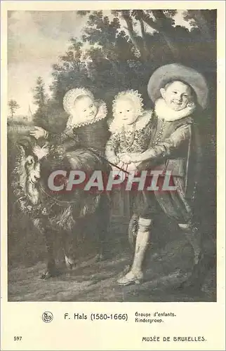 Cartes postales F hals (1580 1666) groupe d enfants kindergroep musee de bruxelles