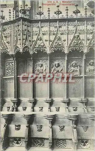 Cartes postales Ulm a d munster chorgestuhl (frauenseite)