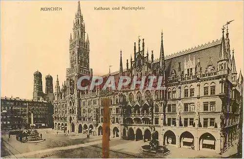 Cartes postales Munchen rathaus und marienplatz