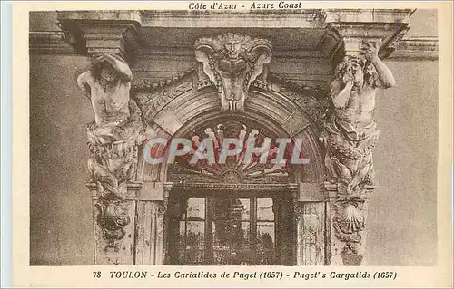 Cartes postales Cote d azur 78 toulon les cariatides de puget (1657)