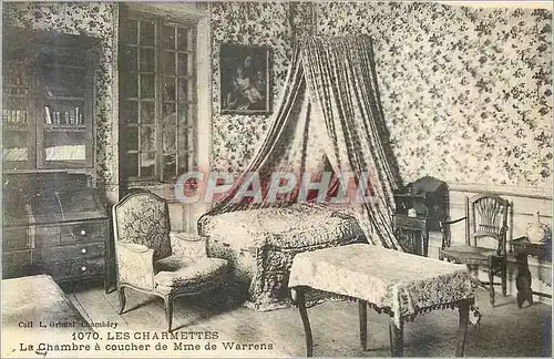 Cartes postales 1070 les charmettes la chambre a coucher de mme de warrens