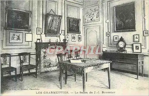 Cartes postales Les charmettes le salon de j j rousseau