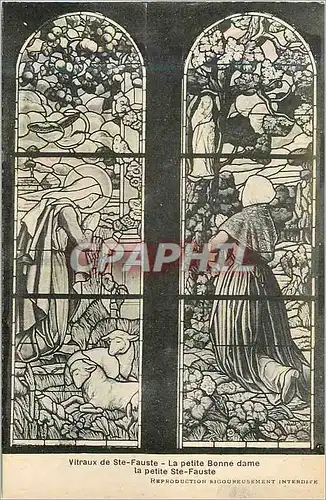 Cartes postales Vitraux de ste fauste la petite bonne dame la petite ste fauste