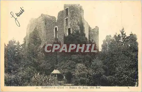 Cartes postales 27 sancoins (cher) ruines du jouy cote sud