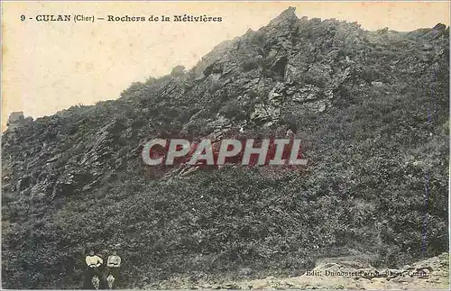 Cartes postales 9 culan (cher) rochers de la metivieres