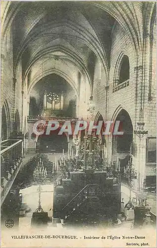 Ansichtskarte AK Villefranche de rouergue interieure de l eglise notre dame