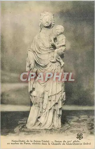 Cartes postales Notre dame de la sainte trinite statue du xiv siecle en marbre de paros