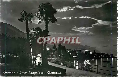 Cartes postales moderne Locarno lago maggiore notturno