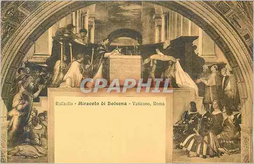 Cartes postales Raffaelo miracolo di bolsena vaticano roma