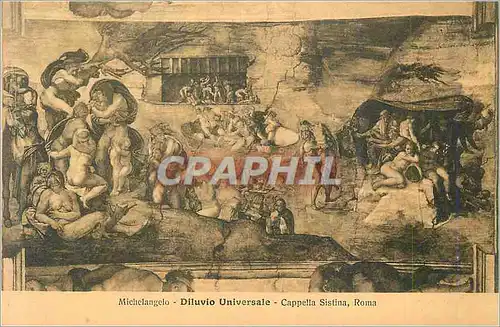 Ansichtskarte AK Michelangelo diluvio universale capella sistina roma