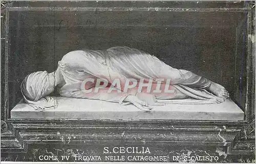 Cartes postales S cecilia come fv trovata nelle catacombe