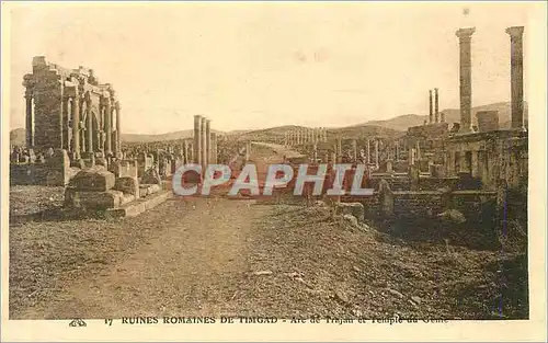 Ansichtskarte AK 17 ruines romaines de timgad arc de trajam