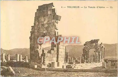 Cartes postales 4 volubilis le temple d adrien
