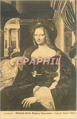 Cartes postales Leornado ritratto della regina giovanna galleria doria roma