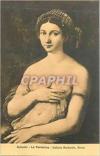 Cartes postales Raffaello la fornarina galleria barberini roma