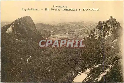 Cartes postales L auvergne puy de dome 888 roches tuilieres et sanadoire