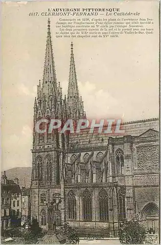 Cartes postales L auvergne pittoresque 4017 clermont ferrand la cathedrale