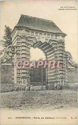 Cartes postales Le littoral (seine inferieure) 117 sommesnil porte du chateau (xvii siecle)