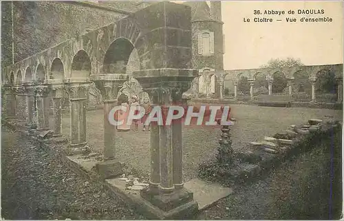 Cartes postales 36 abbaye de daoulas le cloitre vue d ensemble