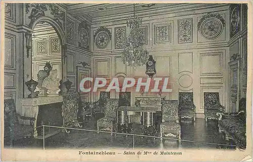 Cartes postales Fontainebleau salon de mme de maintenon