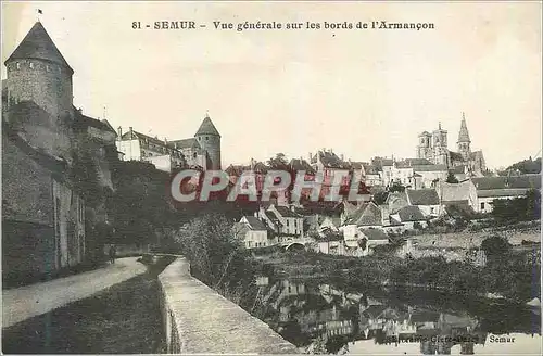 Cartes postales 81 semur vue generale sur les bords de l armancon