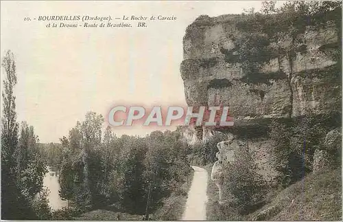 Ansichtskarte AK 10 bourdeilles (dordogne) le rocher de et la dronne route de brantome