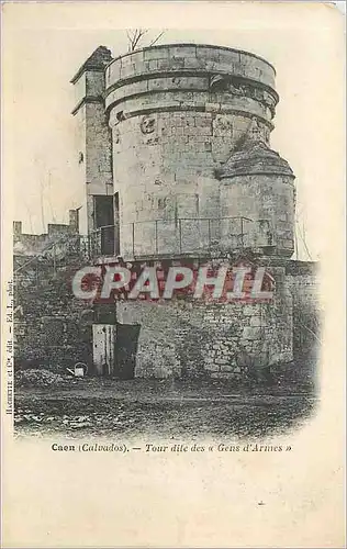 Cartes postales Caen (calvados) tour dite des (gens d armes)