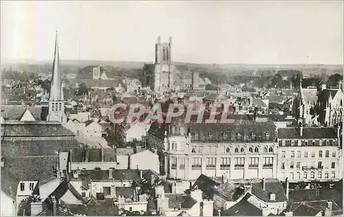 Moderne Karte Troyes (aube) panorama du centre