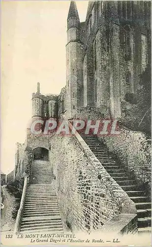 Cartes postales 133 le mont saint michel le grand degre et l escalier de ronde